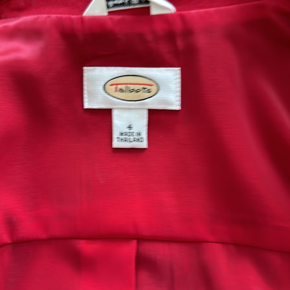 TALBOTS Red Fitted Wool Jacket - Picture 5 of 6
